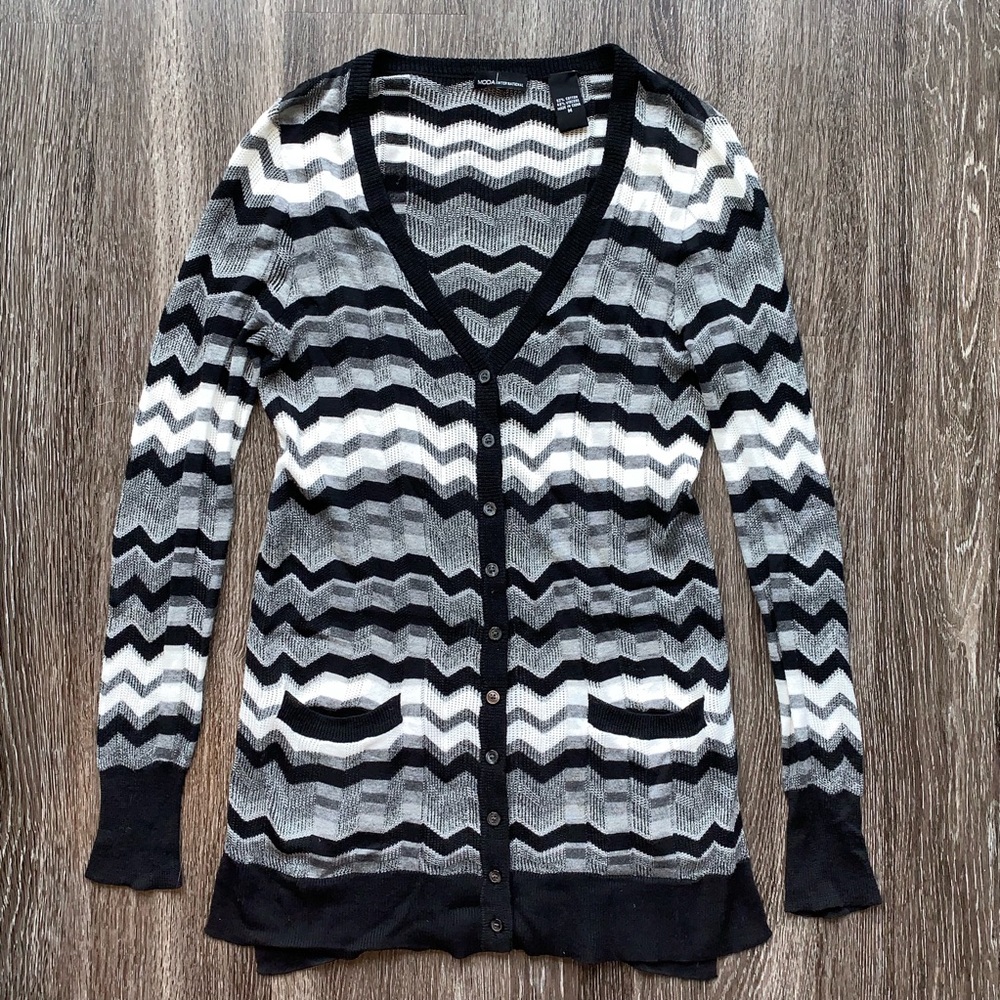 Moda International Zig Zag Cardigan